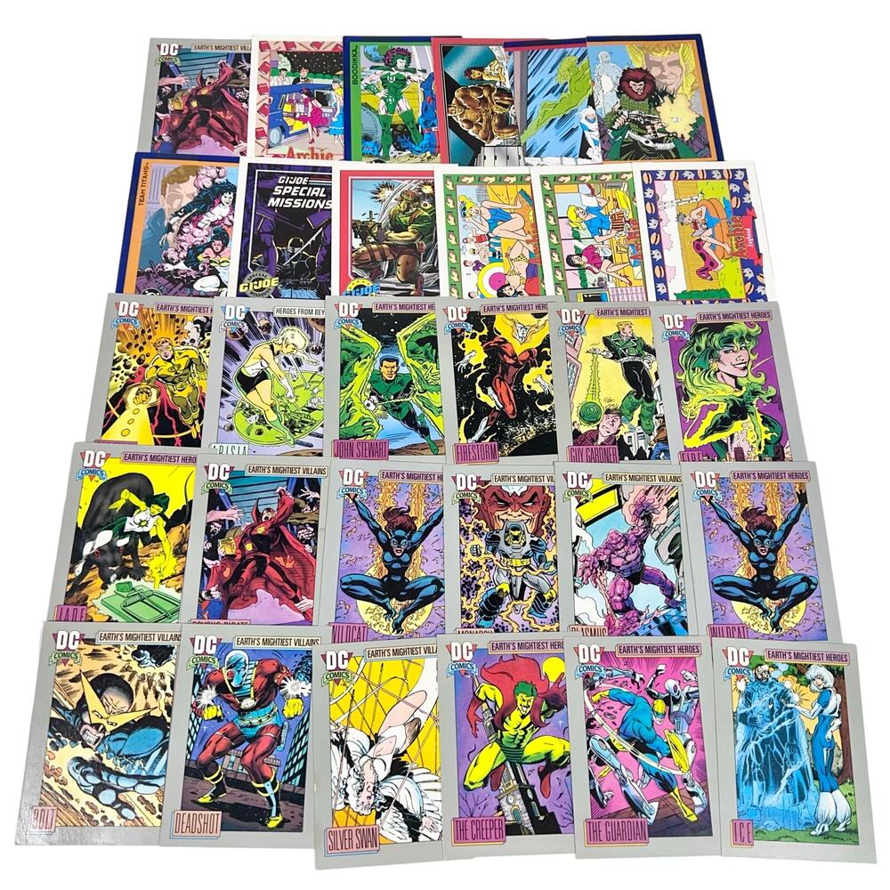 Vintage DC Comics Marvel Upper Deck Valiant Card Lot of 130+ Trading Cards